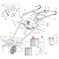 ORIGINAL ACTIVE left-side wheel frame auger models t152 020779 | Newgardenstore.eu