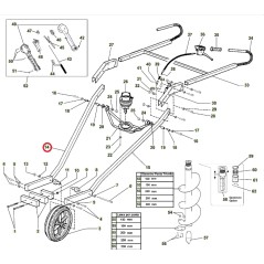 ORIGINAL ACTIVE auger models t152 020783 right-side wheel frame | Newgardenstore.eu