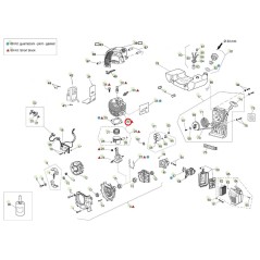 Kit: cilindro pistone segmenti 65 cc ORIGINALE ACTIVE trivella t-165 023516