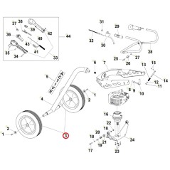 ORIGINAL ACTIVE grass auger wheel models t-165 020780 | Newgardenstore.eu