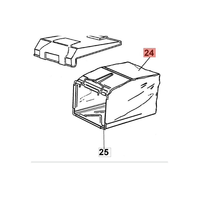 Solo sacco cesto di raccolta ORIGINALE EMAK OLEOMAC rasaerba MAX48TBX MAX53TBX