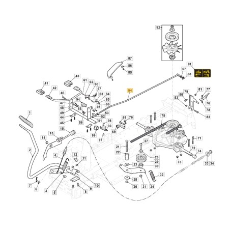 Tige de commande av / rtr ORIGINAL STIGA tracteur de pelouse 384002095/0 | Newgardenstore.eu