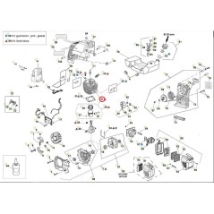 Kit : piston cylindrique débroussailleuse ORIGINAL ACTIVE 5.5 tarière tdu155 24475 | Newgardenstore.eu