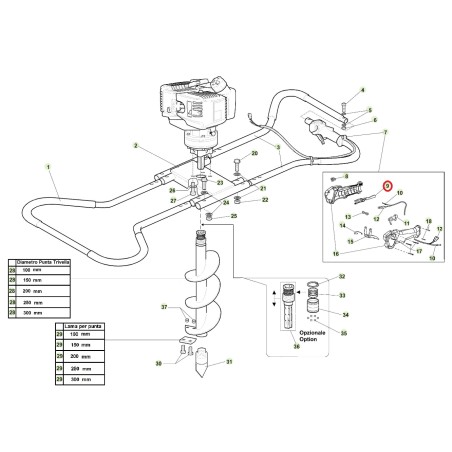 ORIGINAL ACTIVE tdu 155 modèles foreuse levier de sécurité 021583 | Newgardenstore.eu