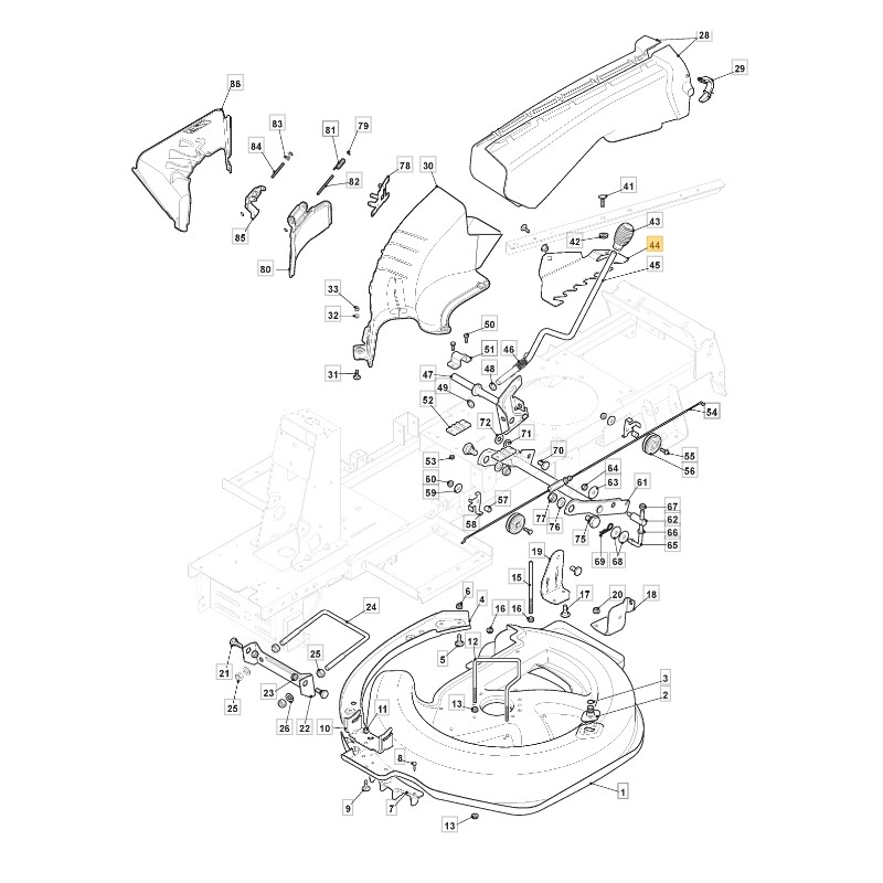 Settore regolazione altezza ORIGINALE STIGA trattorino tagliaerba 327734063/0