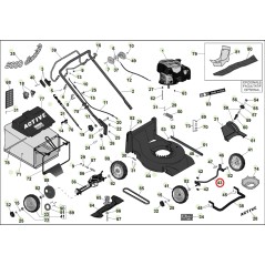 ORIGINAL ACTIVE Rasenmäher mit schwarzer Vorderachse 5000 - 5400 050035 | Newgardenstore.eu