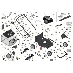 ORIGINAL ACTIVE 5000 Rasenmäher Mähwerk Kurbelgehäuse rot 050139 | Newgardenstore.eu