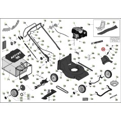 ORIGINAL ACTIVE lawnmower mower models 5000sb 050674