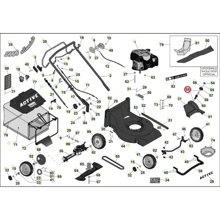 ORIGINAL ACTIVE Rasenmäher Mäher Modelle 5000sb 050674 | Newgardenstore.eu