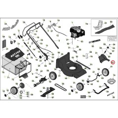 ORIGINAL ACTIVE Riemenabdeckung für Rasenmäher Modelle 5000 sb 050137 | Newgardenstore.eu