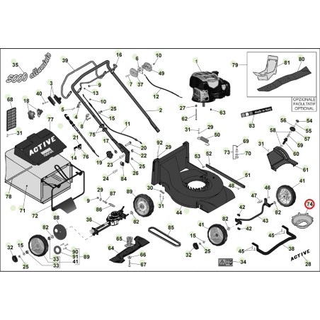 ORIGINAL ACTIVE mulching cortacésped carter modelos 5000 - 5400 050891