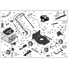 ORIGINAL ACTIVE mulching blade cortacésped modelos 5000sb 050845