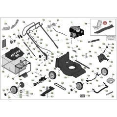 ORIGINAL ACTIVE loquet mulching pour tondeuse 5000 sb 050763 | Newgardenstore.eu