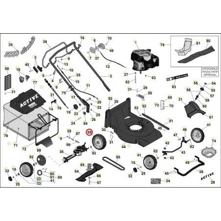 ORIGINAL ACTIVE 202 mm Radrasenmäher, Modelle 5000 sb 050358 | Newgardenstore.eu