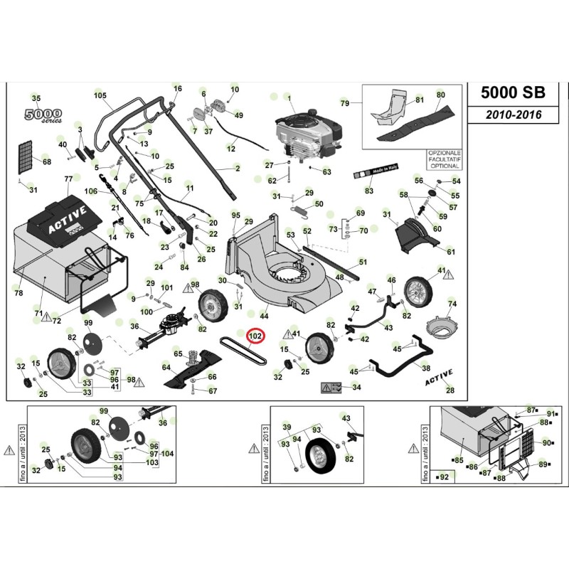 ORIGINAL ACTIVE Rasenmähermodelle 5000 sb 050323