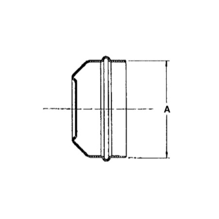 Calottina corpimozzo zincata diametro 52 mm per macchina agricola