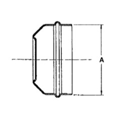 Calottina corpimozzo zincata diametro 62 mm per macchina agricola