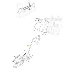 Manico deflettore mulching ORIGINALE STIGA trattorino tagliaerba 327394003/2 | Newgardenstore.eu
