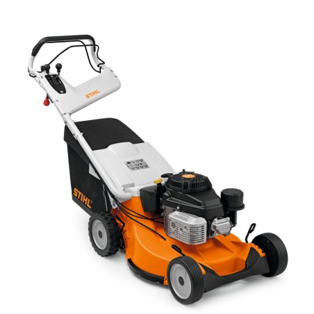 STIHL RM756GC 179cc petrol lawn mower with 54cm cut 80Lt self-propelled 3 gears