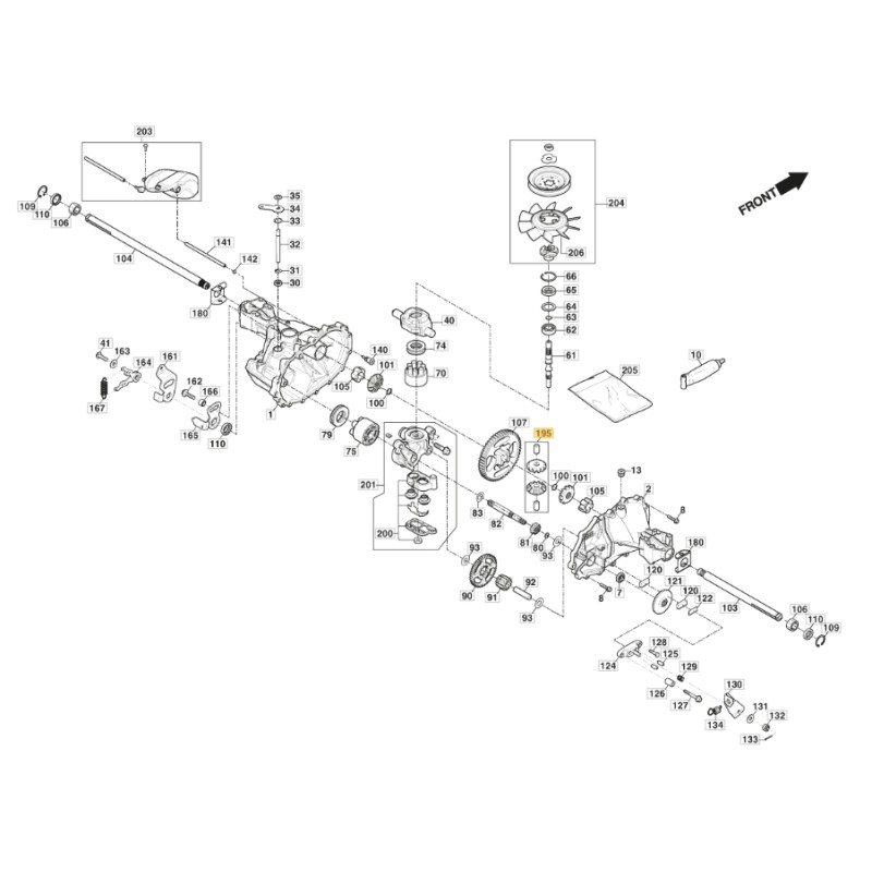 Kit : engrenages et goupilles ORIGINAL STIGA tracteur de pelouse 1328h 118870126/0