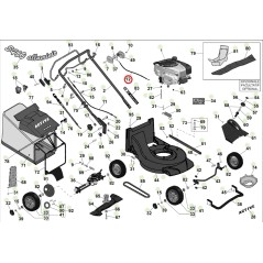 ORIGINAL ACTIVE lawnmower mower 5300 - 5400 sb - 5800 gas cable 050712