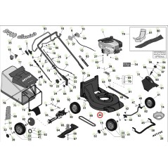 ORIGINAL ACTIVE dunkelgraue Karosserie ORIGINAL 5400 sb Rasenmäher Mäher 051314 | Newgardenstore.eu