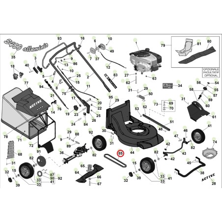 Riemen Z 30 ORIGINAL ACTIVE Rasenmähermodelle 5400 sb 050716 | Newgardenstore.eu