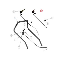 ORIGINAL GRIN Elektroabschalthebel und Kabel Rasenmäher PRT-0105