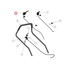 ORIGINAL GRIN tondeuse à gazon spm53 pro b&s levier et câble de traction PRT-0106