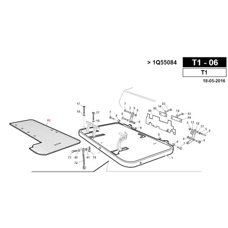 Rubber mat ORIGINAL GIANNI FERRARI turbo 1 - 2 - 4 01.29.00.0093 | Newgardenstore.eu