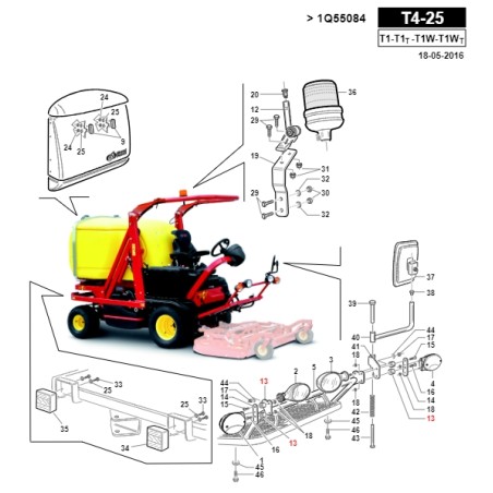 Support anti-vibration ORIGINAL GIANNI FERRARI turbo 1 - 2 - 4 00.74.00.3025 | Newgardenstore.eu