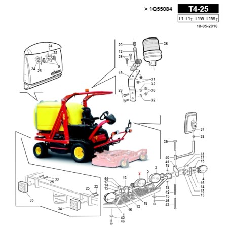 Phare avant droit ORIGINAL GIANNI FERRARI turbo 1- 2 -4 00.40.00.1280 | Newgardenstore.eu