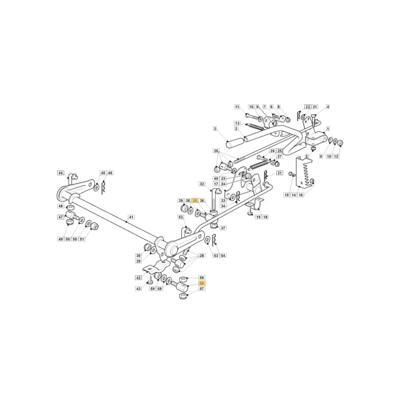 ORIGINAL STIGA tractor cortacésped pivote plano 382640808/0LC