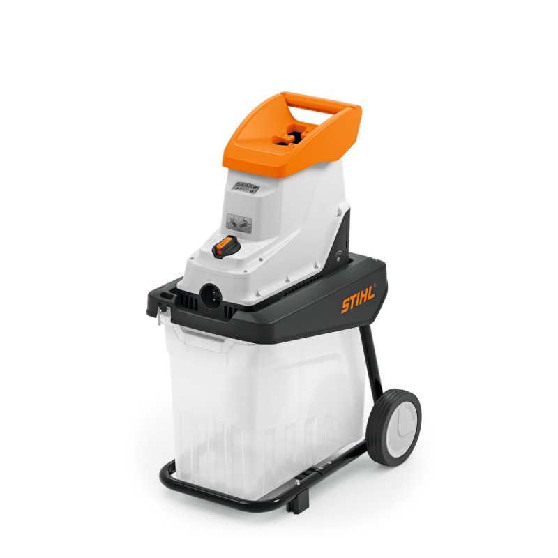 STIHL GHE140L 230V electric shredder branches up to 40mm cloverleaf opening