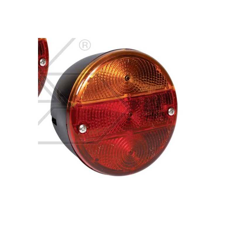 Right round 3-light agricultural machine rear light Di 115 mm A28196