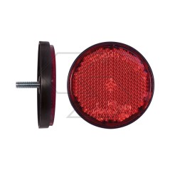 Red round reflector Di 60 mm screw coupling for trailer A08503