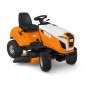 Tractor cortacésped de gasolina STIHL RT4112SZ de 635 cc con descarga lateral cortada de 110 cm