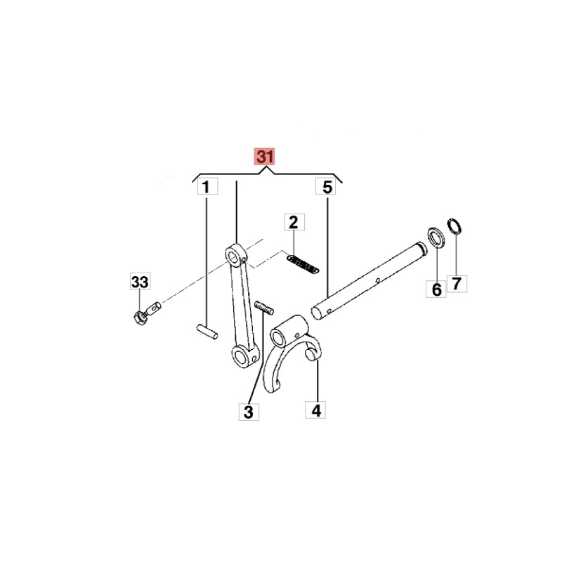 ORIGINAL EMAK YF1250856 ORIGINAL BRIK1 BRIK3 FC120 tige de commande motoculteur