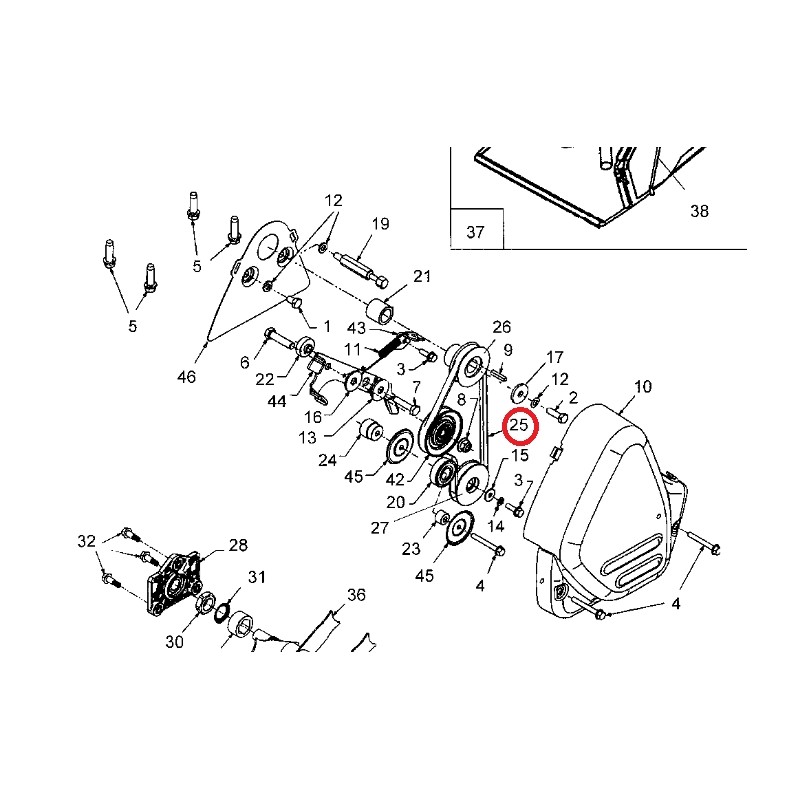 Cinghia ORIGINALE STIGA arieggiatore modelli VT 40 2005 - 2006 1126-0295-01