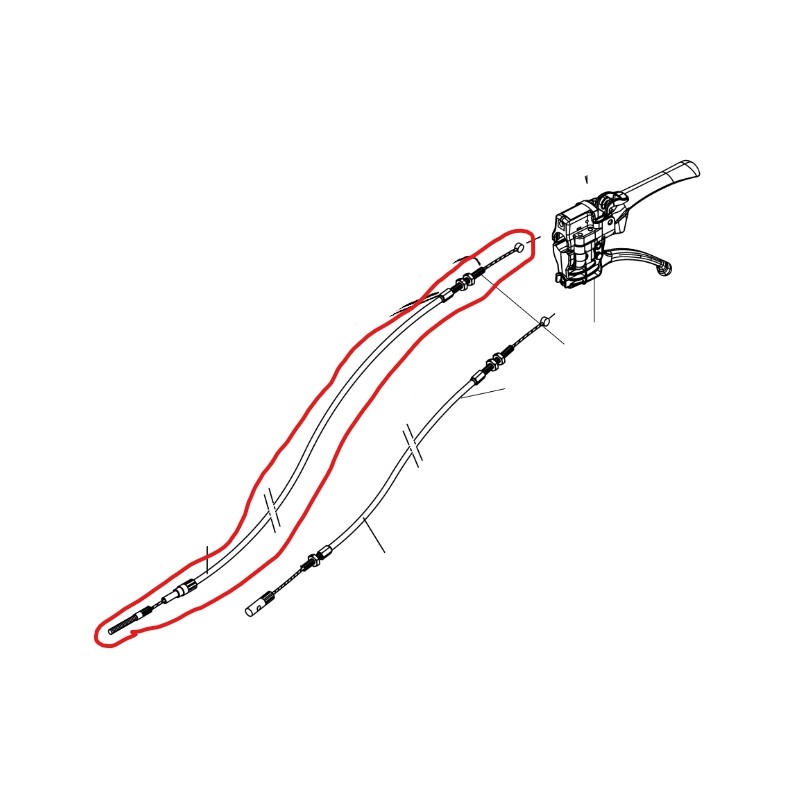 Cable de transmisión para motocultores ORIGINAL EMAK modelos BRIK1S 68310113R