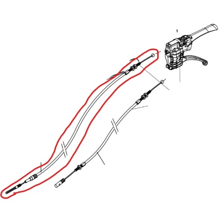 Cable de transmisión para motocultores ORIGINAL EMAK modelos BRIK1S 68310113R | Newgardenstore.eu