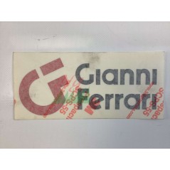 Decalcomania Gianni Ferrari rosso nero ORIGINALE GIANNI FERRARI 00555200285 | Newgardenstore.eu