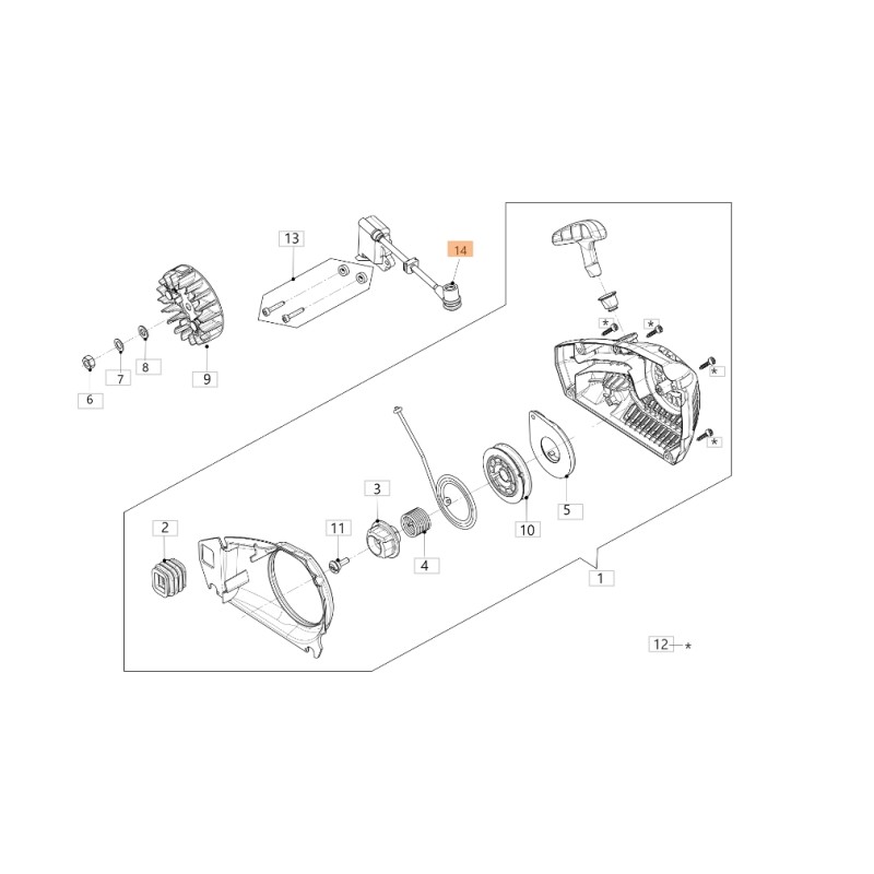 Bobina de encendido ORIGINAL OLEOMAC para motosierra modelo GSTH 240 50350039R