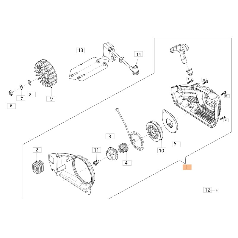 Convogliatore avviamento ORIGINALE OLEOMAC motosega modello GSTH 240 50350075R