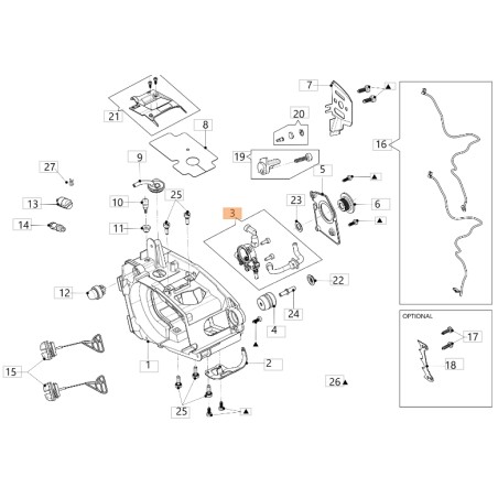 Kit: Bomba de aceite ORIGINAL OLEOMAC para motosierra modelo GTSH 240 50350180 | Newgardenstore.eu