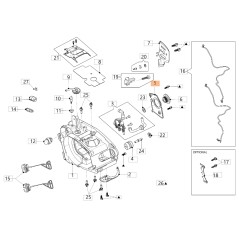 ORIGINAL OLEOMAC chainsaw model GSTH 240 oil pump cover 50350093BR