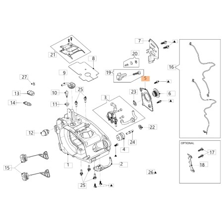 ORIGINAL OLEOMAC Kettensäge Modell GSTH 240 Ölpumpendeckel 50350093BR