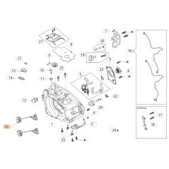 Bouchon de remplissage de carburant ORIGINAL OLEOMAC pour tronçonneuse modèle GSTH 240 50350204R | Newgardenstore.eu