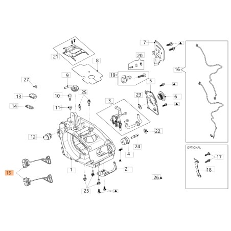 Bouchon de remplissage de carburant ORIGINAL OLEOMAC pour tronçonneuse modèle GSTH 240 50350204R