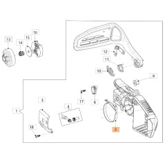 ORIGINAL OLEOMAC Kettenbremsband für Kettensäge Modell GSTH 240 50350157R | Newgardenstore.eu